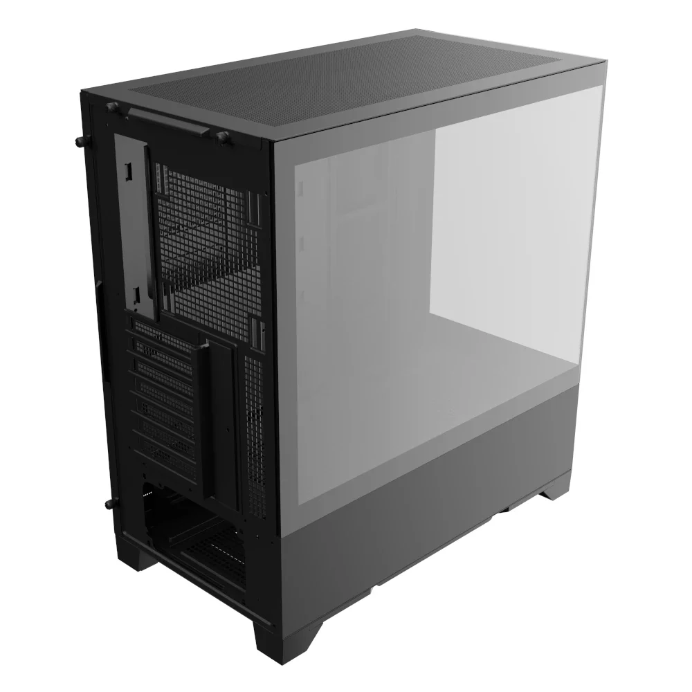 OCPC CASA ATX Mid-Tower PC Case – Tempered Glass Gaming Chassis, 360mm Radiator Support, Black - Image 2