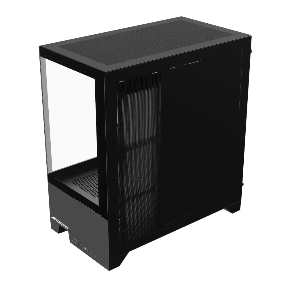 OCPC CASA ATX Mid-Tower PC Case – Tempered Glass Gaming Chassis, 360mm Radiator Support, Black - Image 3