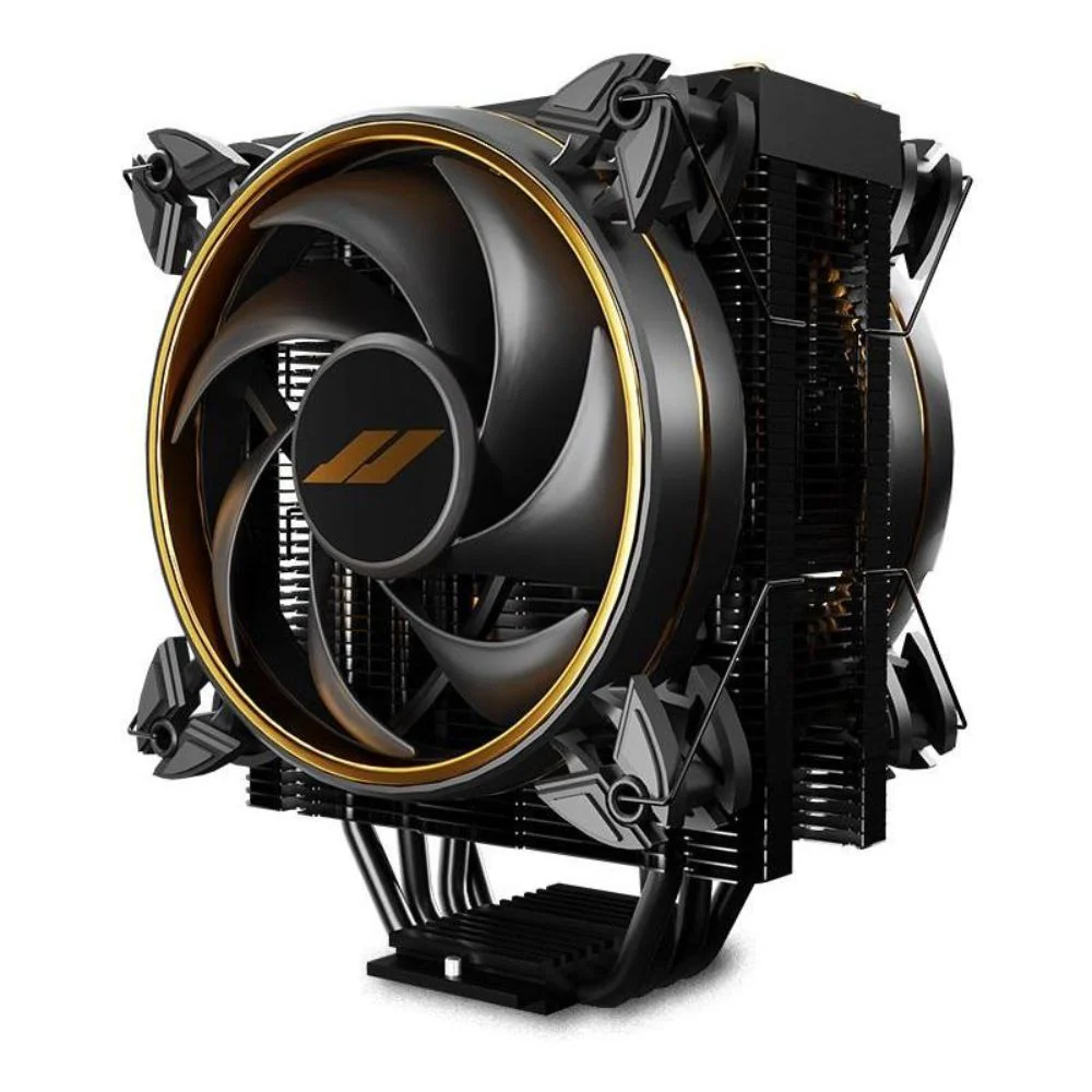 OCPC ICE‑240 Black Label CPU Air Cooler – Dual 120 mm PWM Fans, 4 Heat Pipes - Image 3