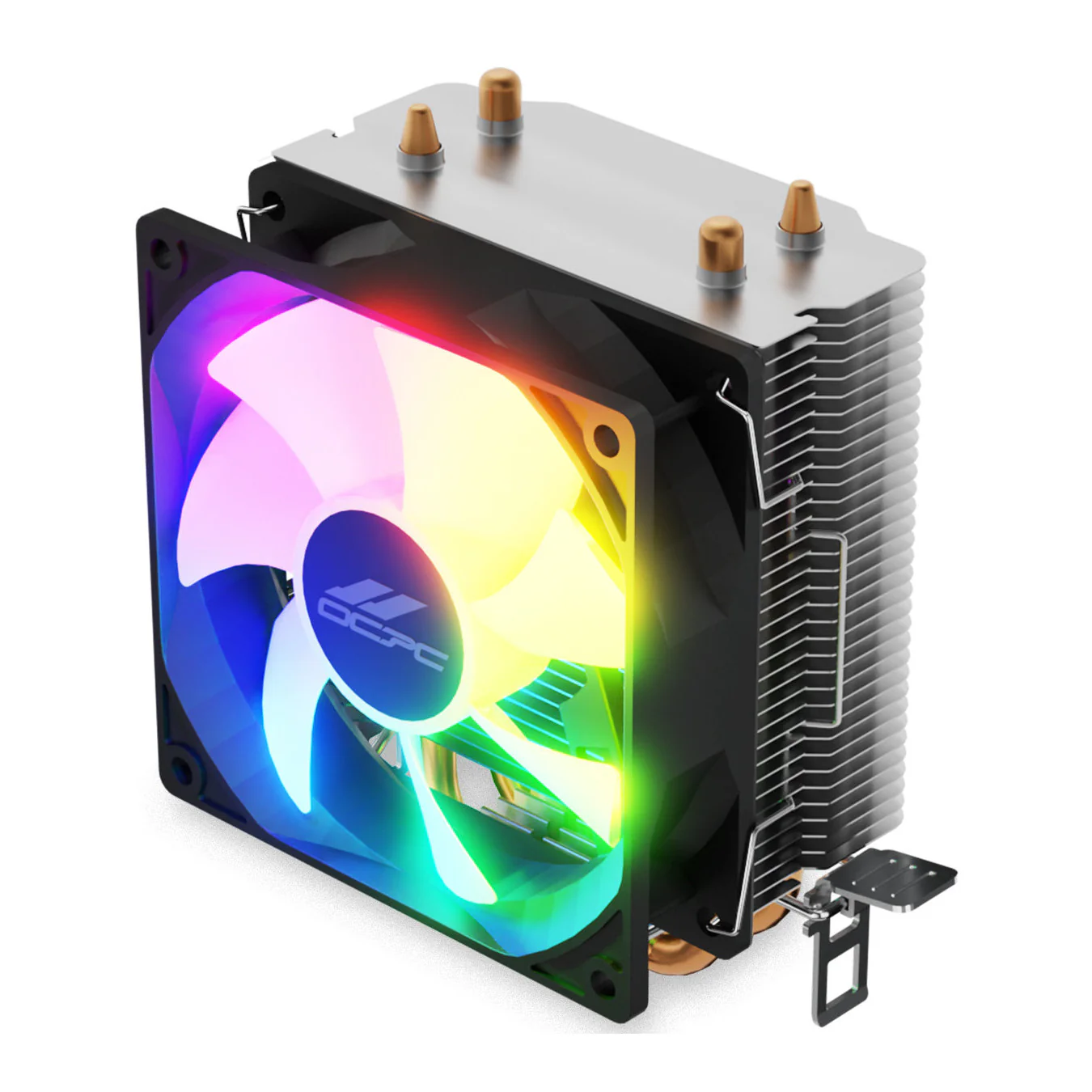 OCPC I.C.E. 90 RGB CPU Cooler – 90mm Fan, Black, Quiet Cooling with RGB Lighting - Image 2