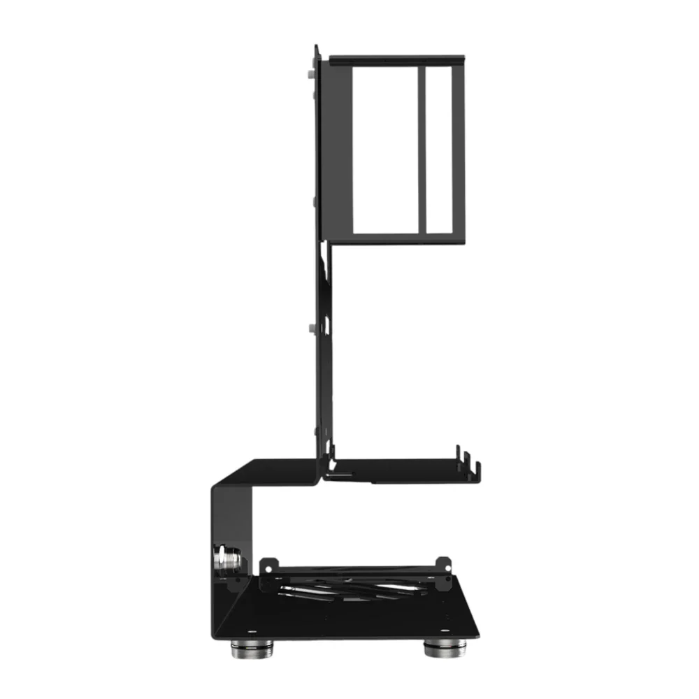 OCPC Micro Open-Air M-ATX PC Case – Test Bench Chassis, Mini-ITX/DTX Support, 240mm Radiator Ready, Black - Image 4