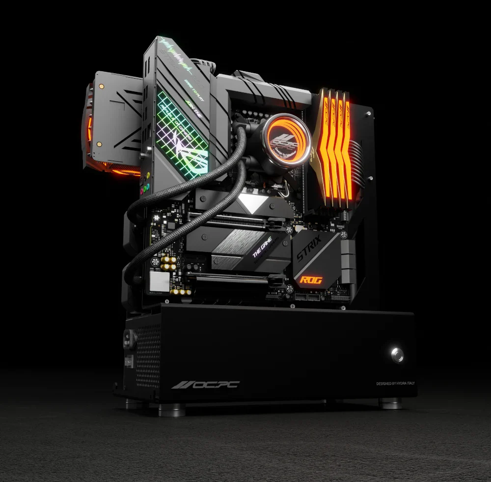OCPC Micro Open-Air M-ATX PC Case – Test Bench Chassis, Mini-ITX/DTX Support, 240mm Radiator Ready, Black - Image 6