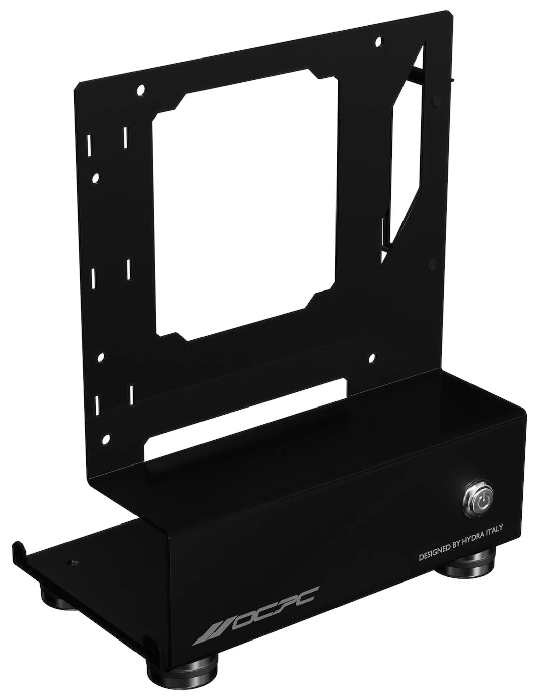 OCPC Mini2 Open-Air Mini ITX SFF PC Case – Stainless Steel Small Form Factor Chassis, SFX PSU Support, Black - Image 3