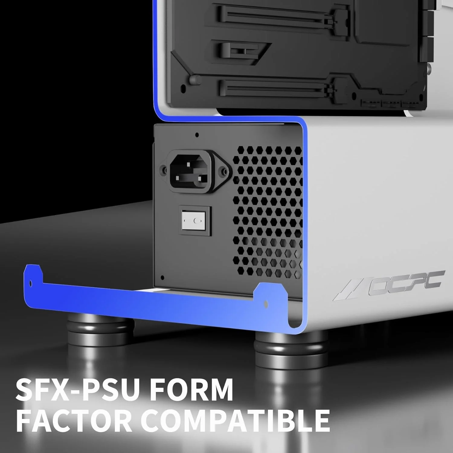 OCPC Mini2 Open-Air Mini ITX SFF PC Case – Stainless Steel Small Form Factor Chassis, SFX PSU Support, Black - Image 7
