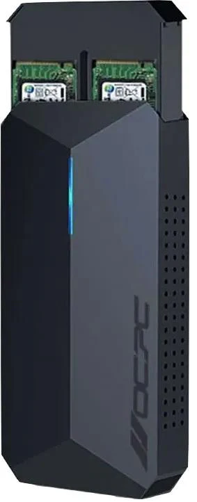 OCPC OCAZZM2ECSD Azzurro Duo M.2 SSD USB-C Enclosure – Dual NVMe & SATA Support - Image 3