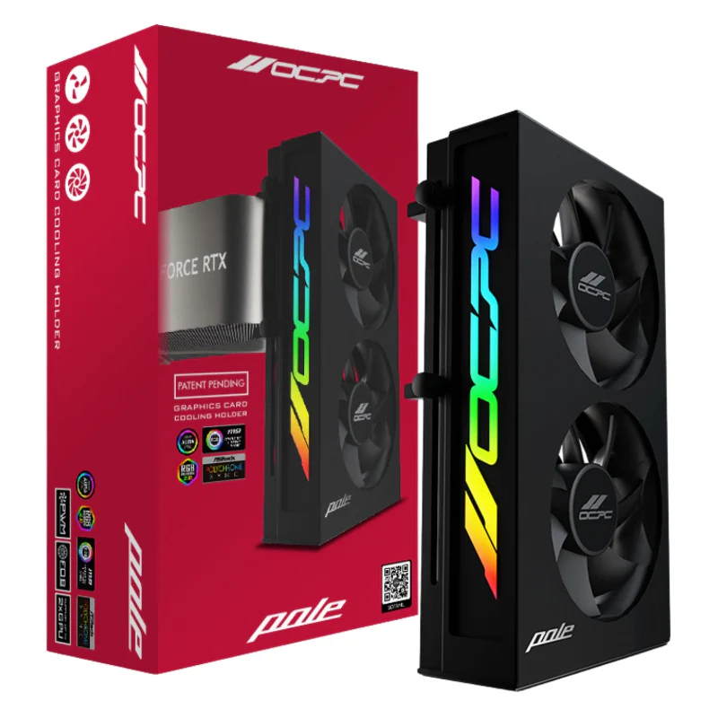 OCPC Pole P1 Graphics Card Cooler & Holder (Black) - Image 6