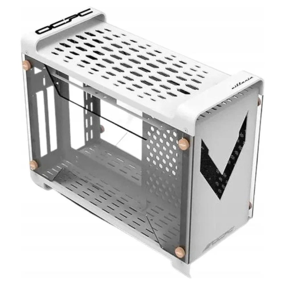 OCPC Vittoria Mini-ITX SFF PC Case – Tempered Glass Compact Gaming Chassis, SFX/L-SFX PSU Support, White - Image 3
