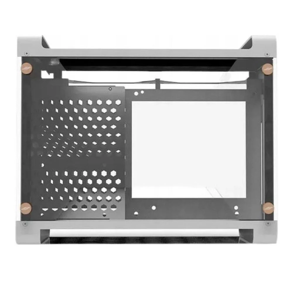 OCPC Vittoria Mini-ITX SFF PC Case – Tempered Glass Compact Gaming Chassis, SFX/L-SFX PSU Support, White - Image 4