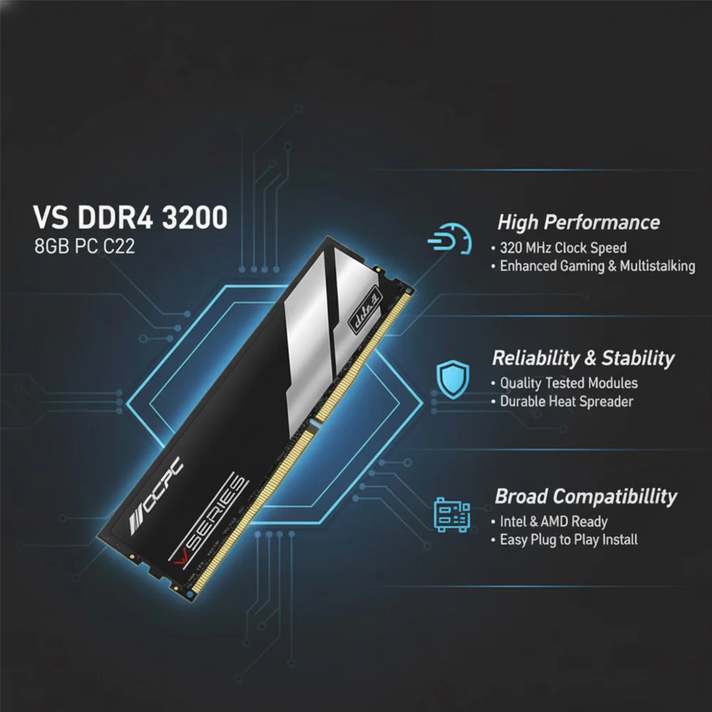 OCPC VS DDR4 3200 8GB CL22 UDIMM 1.2V 22-22-22-52 Desktop Memory Module MMV8GD432C22U - Image 4