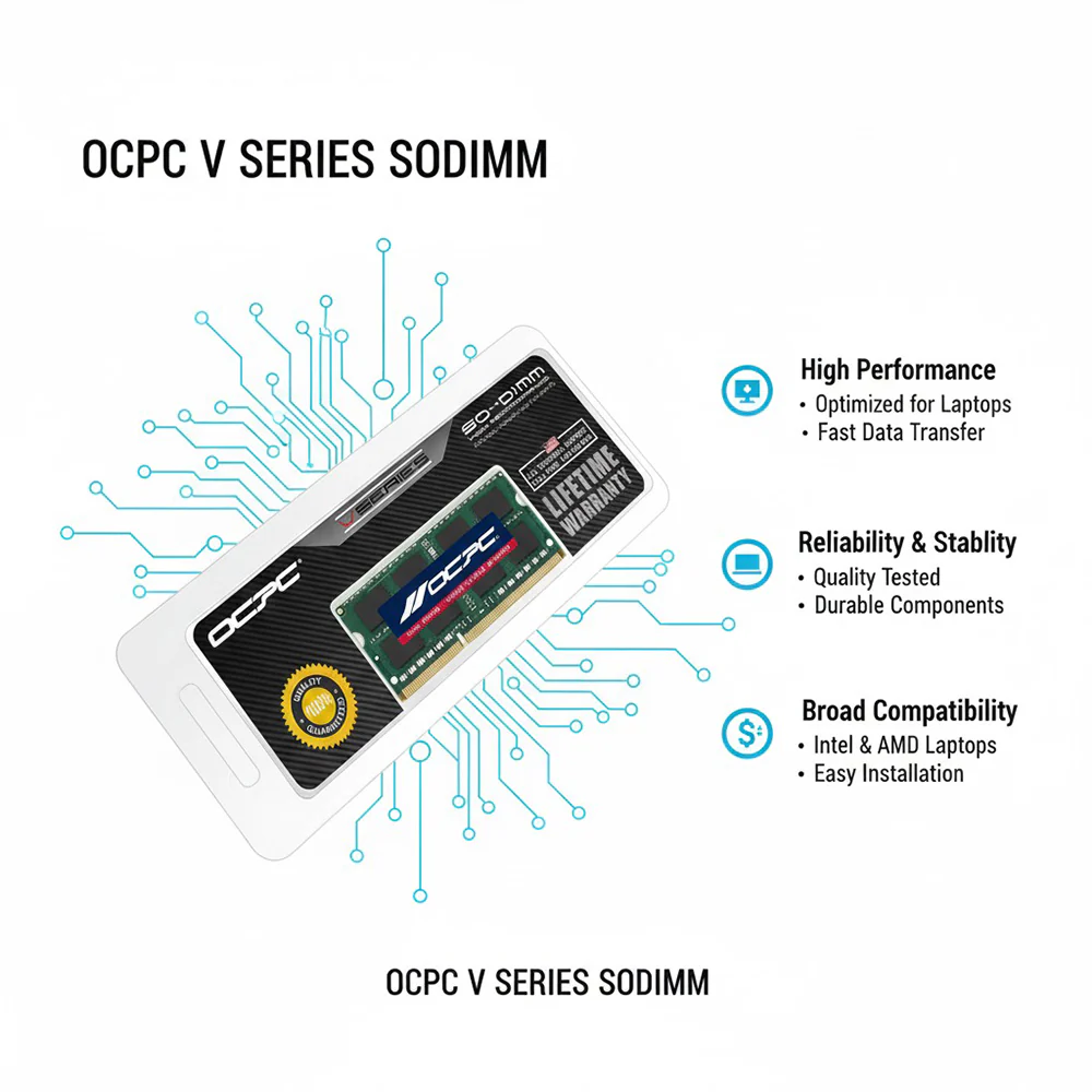 OCPC VS SODIMM DDR3 1600MHz 8GB CL11 Laptop Memory Module MSV8GD316C11U Non-ECC - Image 5