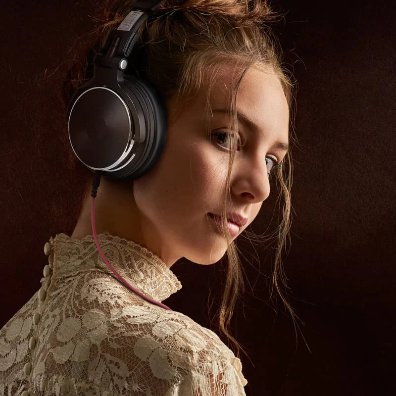 Oneodio Pro 50 Professional Wired Over Ear DJ and Studio Monitoring Headphones - BK - Image 3
