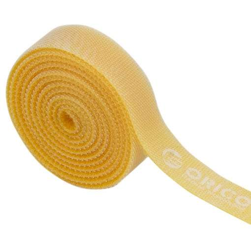Orico 1m Hook and Loop Cable Tie - Yellow - Image 2