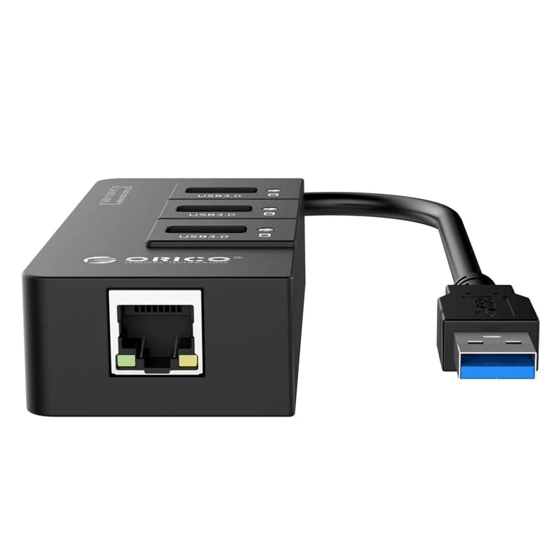 Orico 3 Port USB3.0 HUB With Gigabit Ethernet Adapter - Image 3