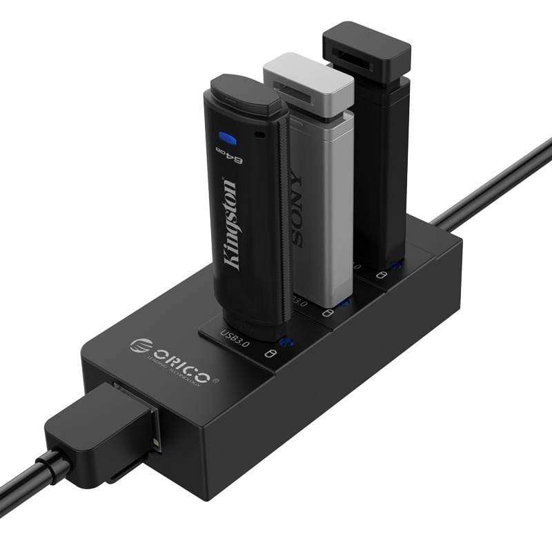 Orico 3 Port USB3.0 HUB With Gigabit Ethernet Adapter - Image 5