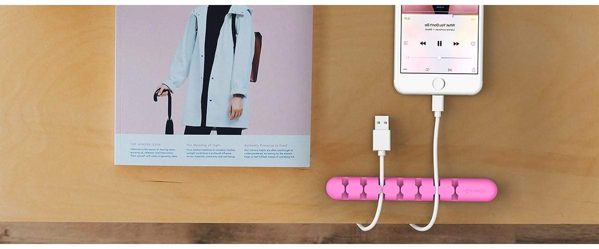 Orico 7 Slot Desktop Cable Clip - Pink - Image 4