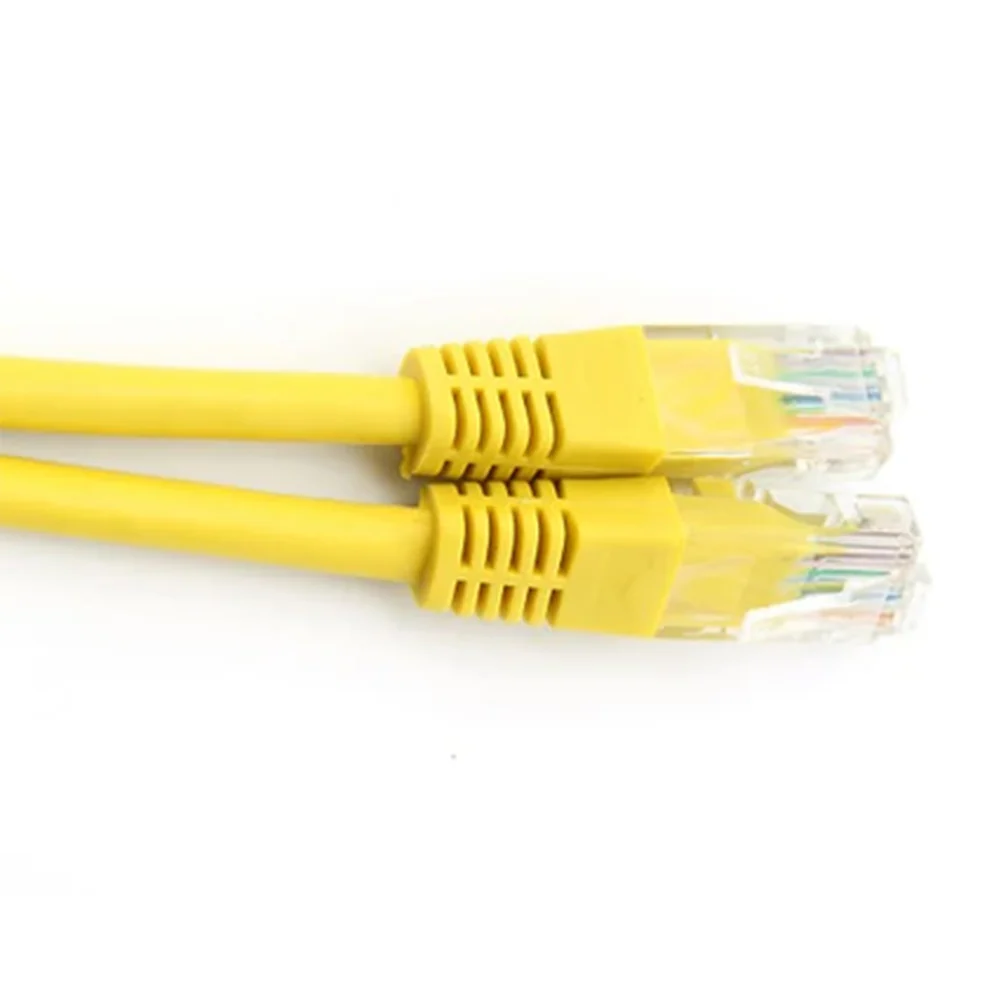 MicroWorld CAT5 Patch Cable 20cm – Yellow | High-Speed Ethernet LAN Cable - Image 2