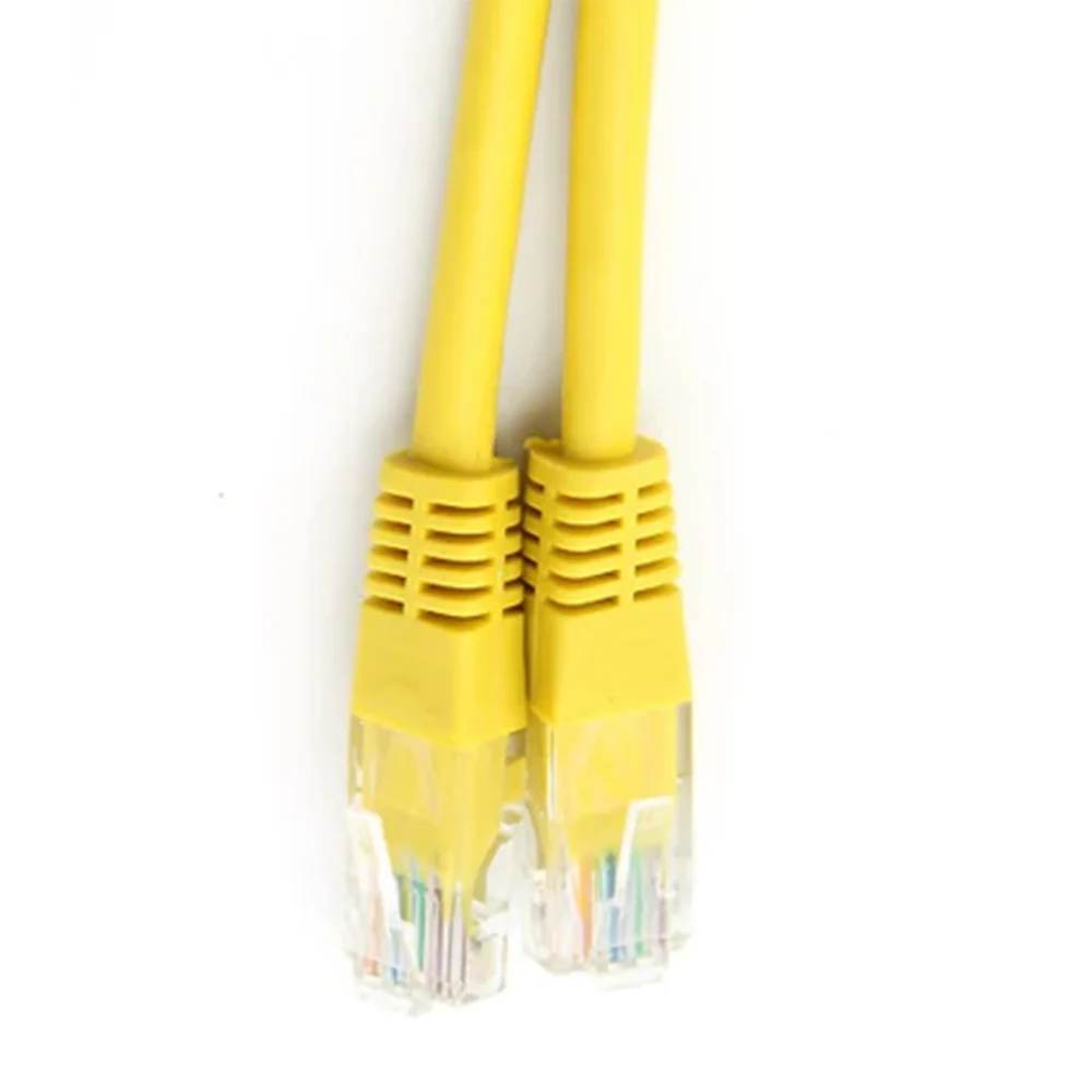 MicroWorld CAT5 Patch Cable 20cm – Yellow | High-Speed Ethernet LAN Cable - Image 3