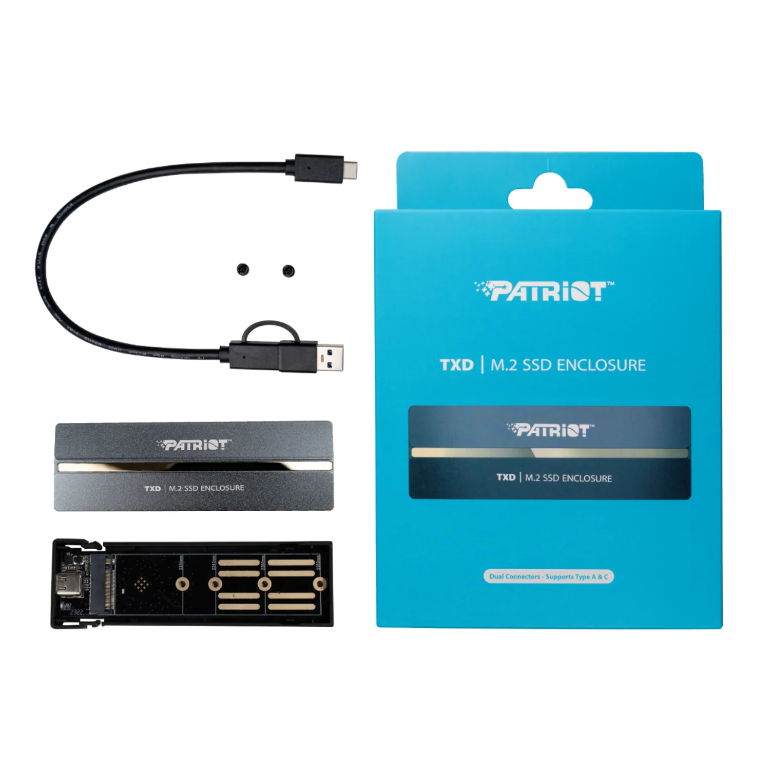 Patriot TXD PCIe M.2 2280 USB 3.2 Gen2 SSD Enclosure - Grey - Image 4