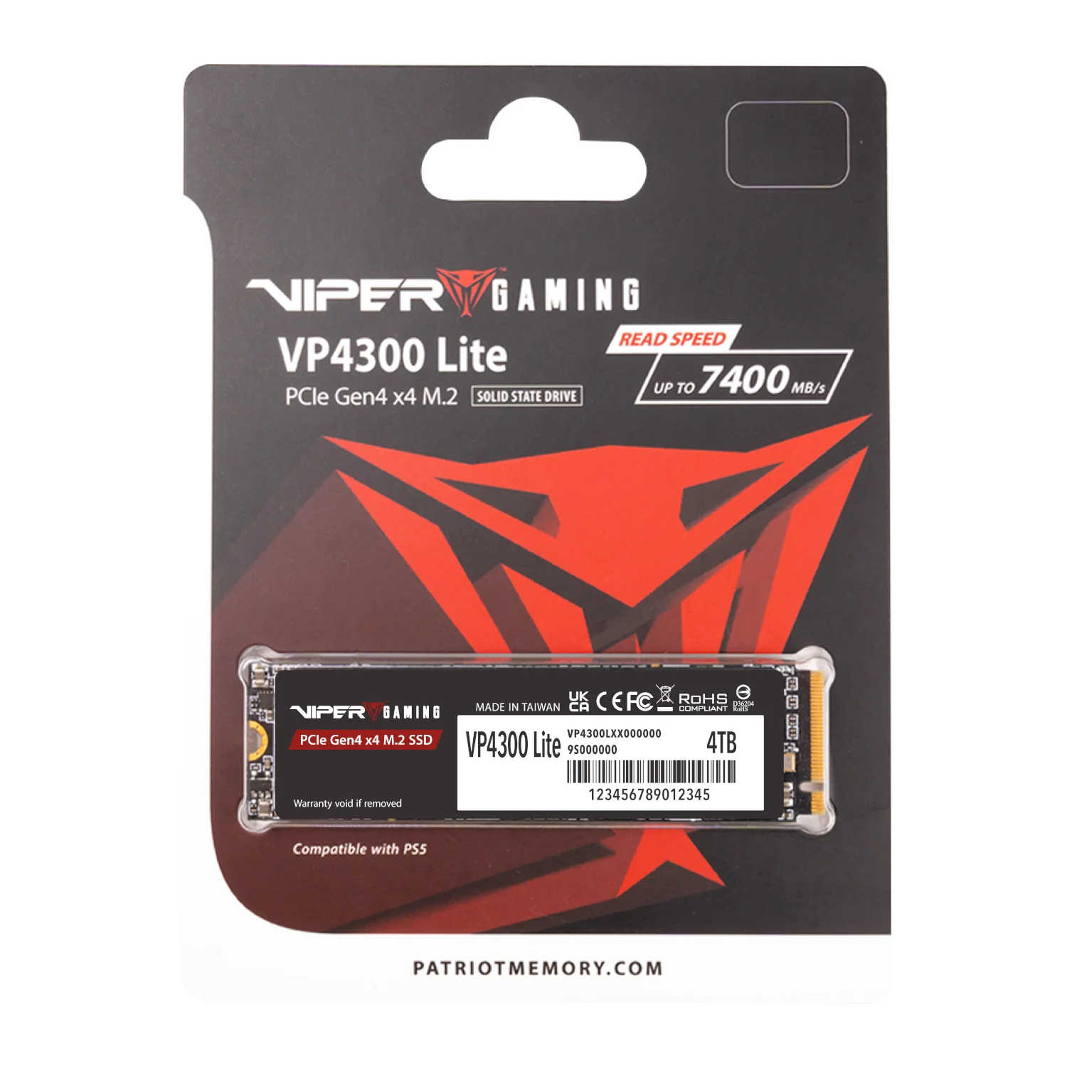 Patriot VP4300 Lite 4TB M.2 PCIe Gen 4 x4 NVMe SSD - Image 3