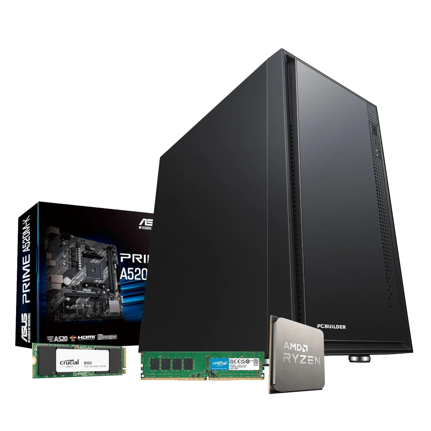 PCBuilder AMD Ryzen 5 3400G HOME MASTER Windows 11 Desktop PC - Image 7