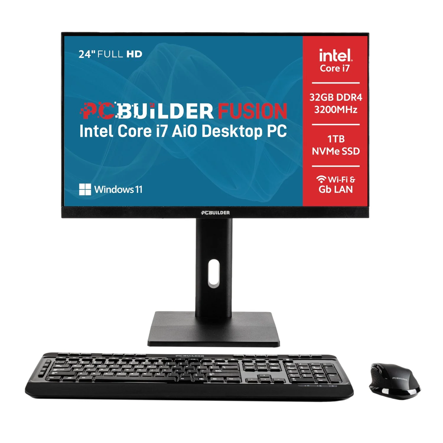 PCBuilder FUSION 24″ Intel Core i7-14700 Windows 11 AiO Desktop PC - Image 7