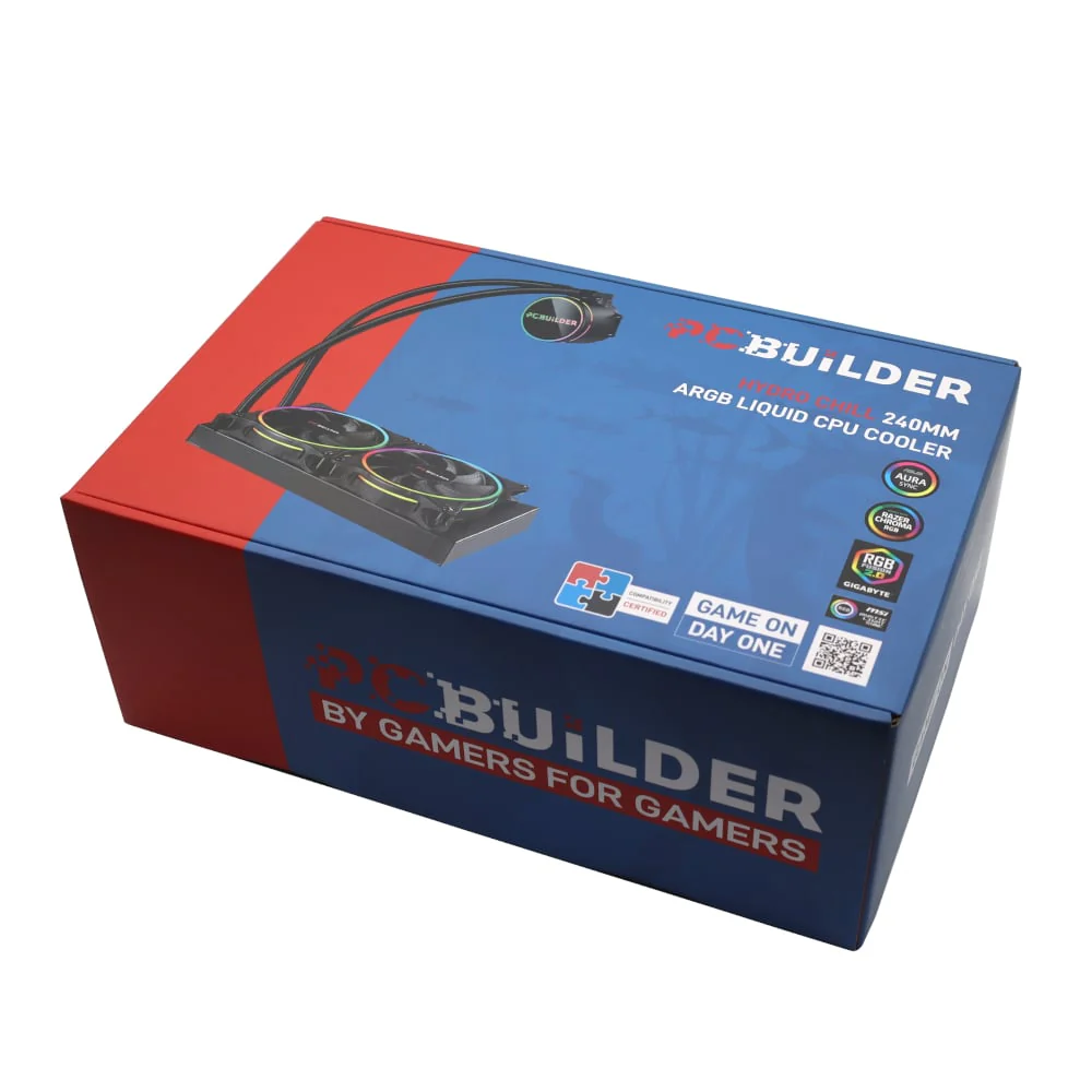 PCBuilder Hydro Chill 240MM AIO Liquid CPU Cooler ARGB - Image 6