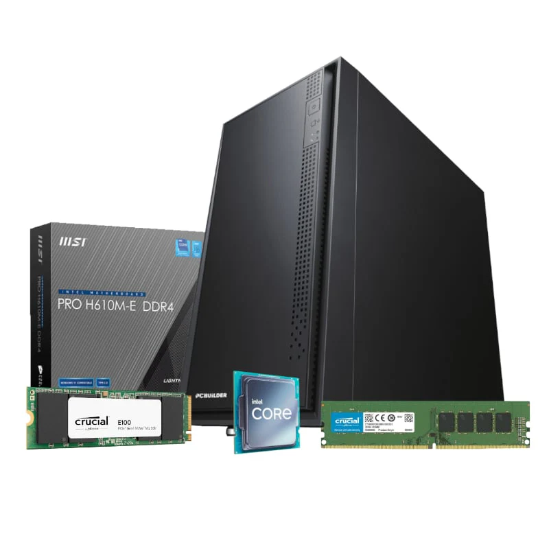 PCBuilder Intel i3-12100 OFFICE MASTER Core Windows 11 Pro Desktop PC - Image 7