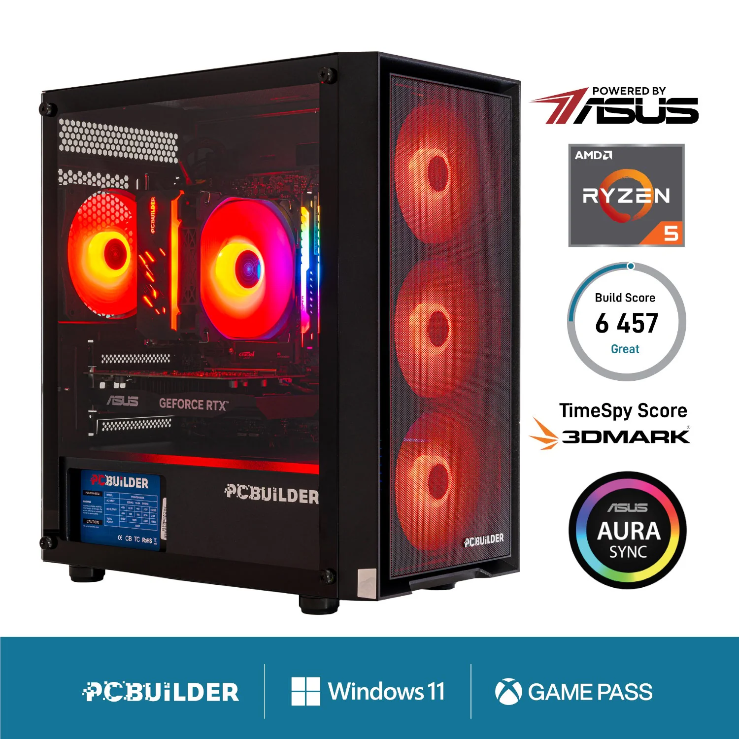 PCBuilder Ryzen 5 5600X SENTINEL Windows 11 Gaming PC - Image 7