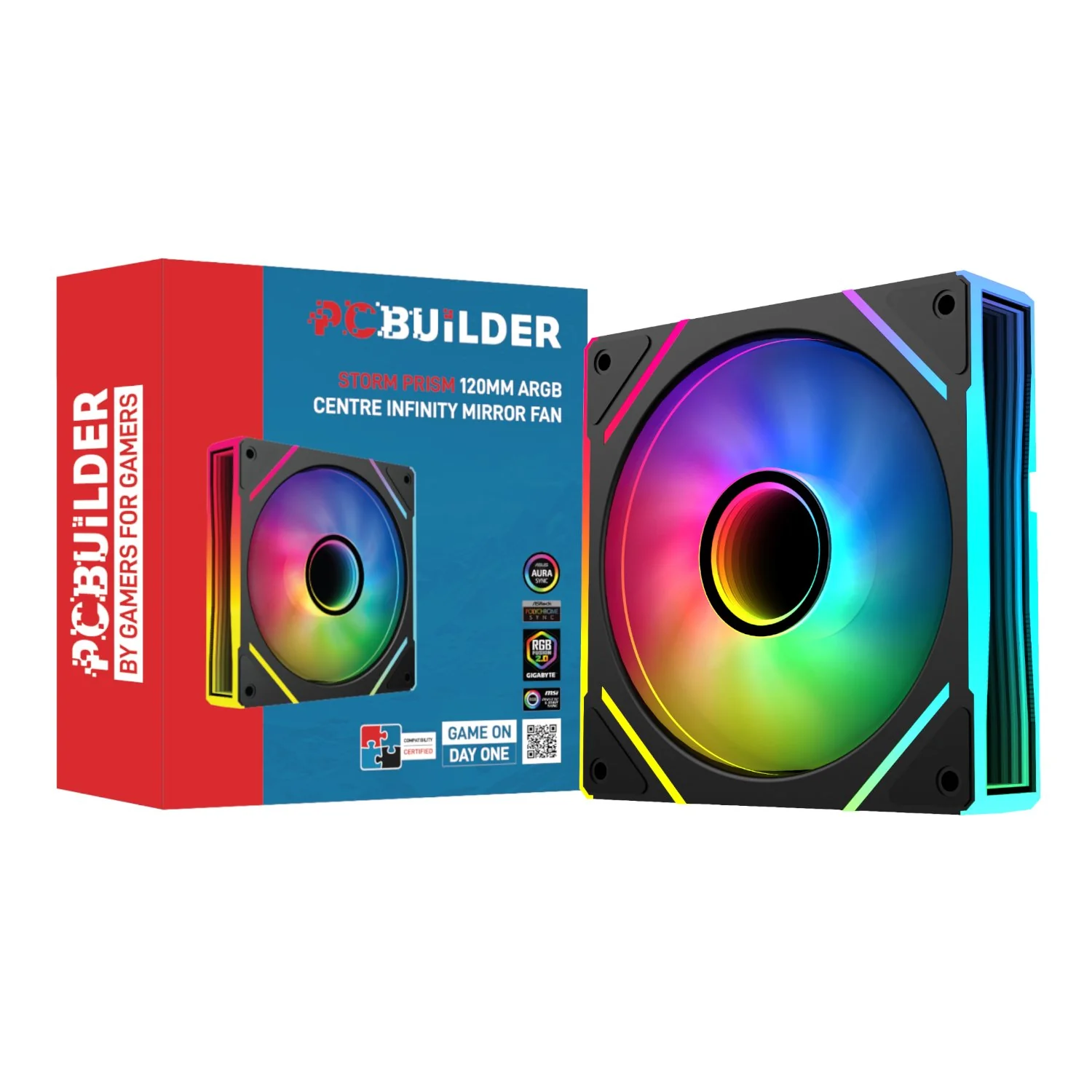 PCBuilder STORM PRISM 120mm ARGB Fan - Black - Image 5