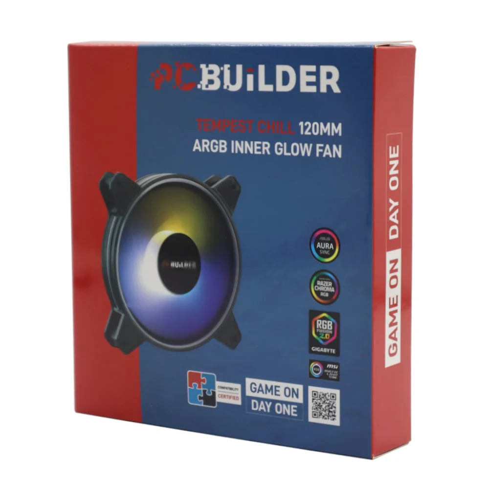 PCBuilder Tempest Chill 120MM ARGB Inner Glow Fan - Image 2