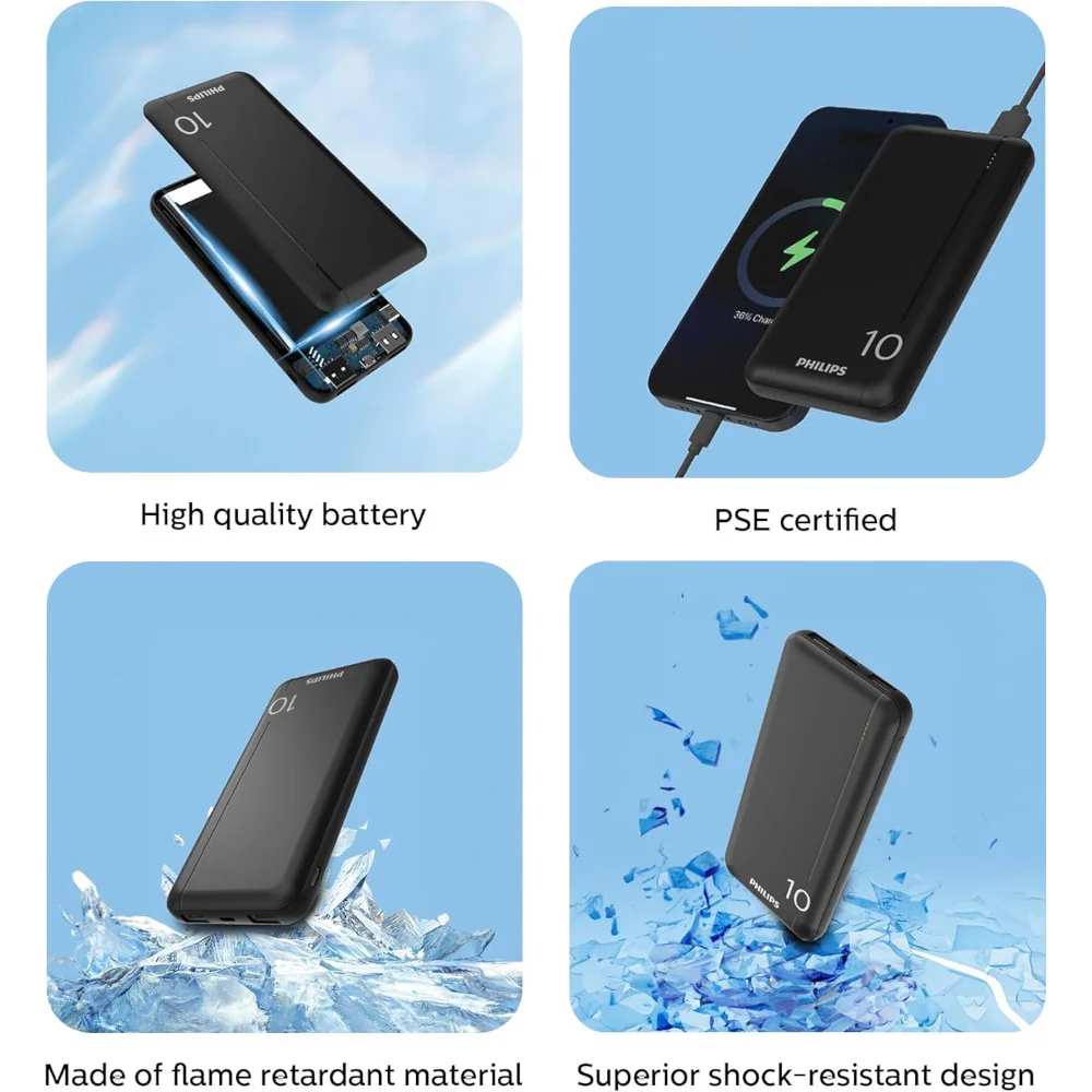 Philips 10000mAh 20W Power Bank PD 20W DLP1812PB/10 - Image 6