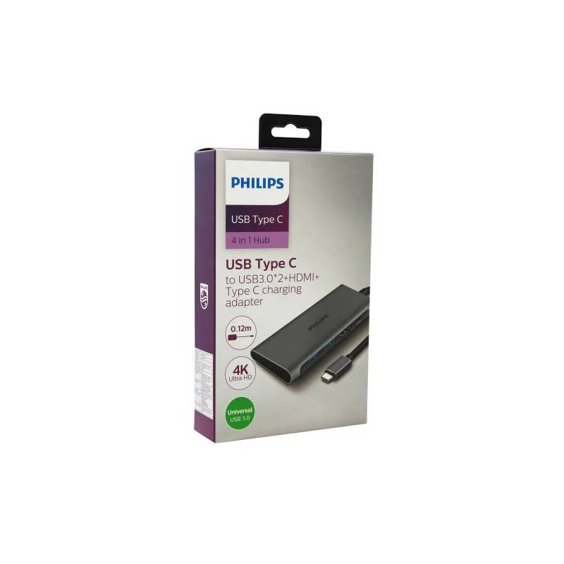 Philips DLK5514C/94 USB-C 4-Port Hub (4K HDMI + 2× USB 3.0 + PD) - Image 3