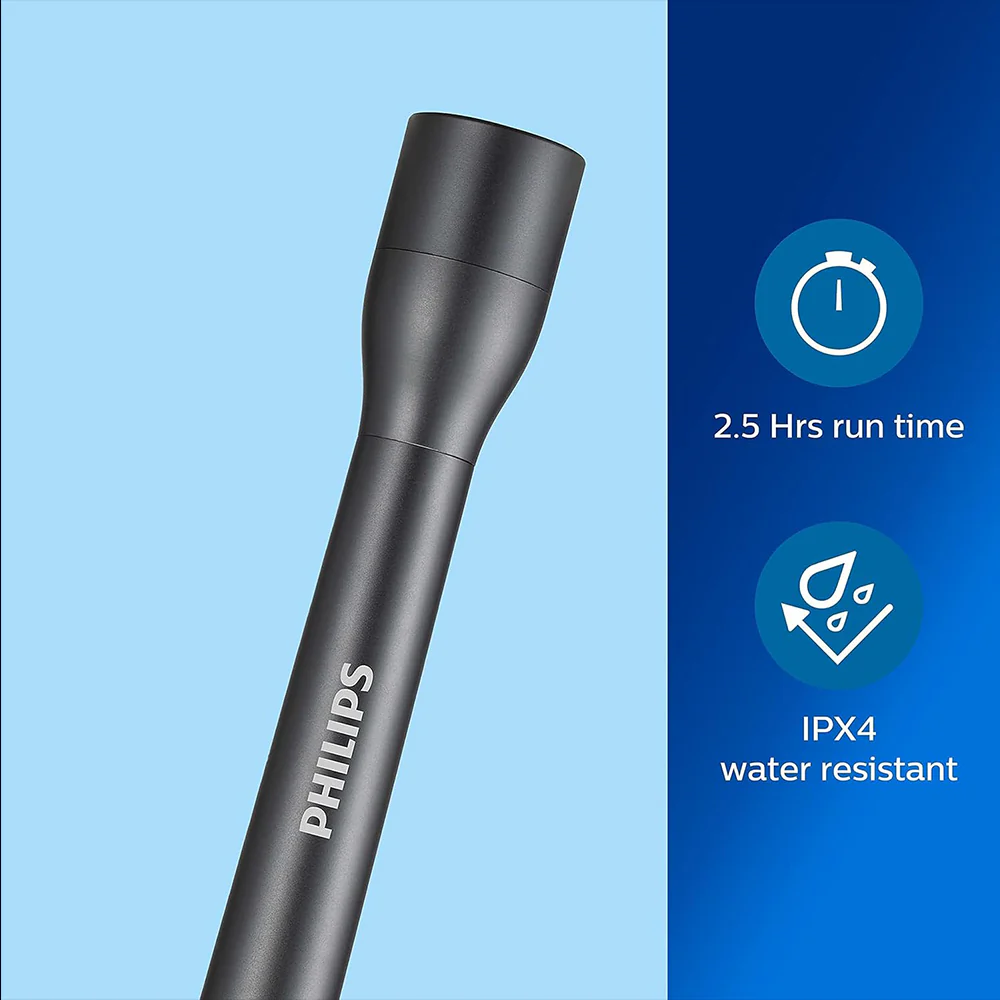 Philips LED Torch SFL4002T/10 with 2 AA Batteries, 110 Lumen - Image 5