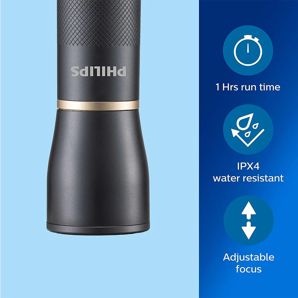 Philips LED Torch SFL7000T/10 with 3 AAA Batteries, 400 Lumen - Image 3