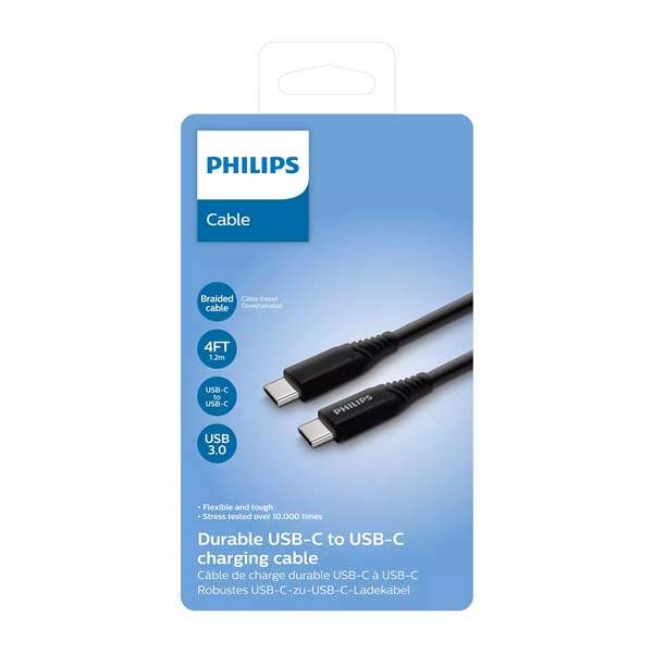Philips USB-C to USB-C Cable – 2 m (DLC5204C/00) - Image 2