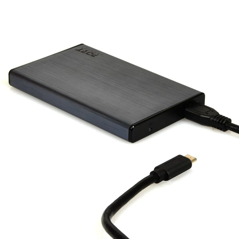 Port Connect 2.5" USB-C External HDD Enclosure Black - Image 5