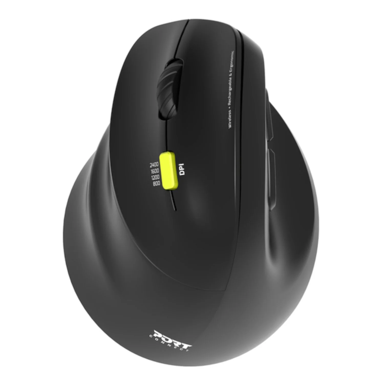 Port Connect Ergo Shape Rechargeable Wireless Mouse - Image 7