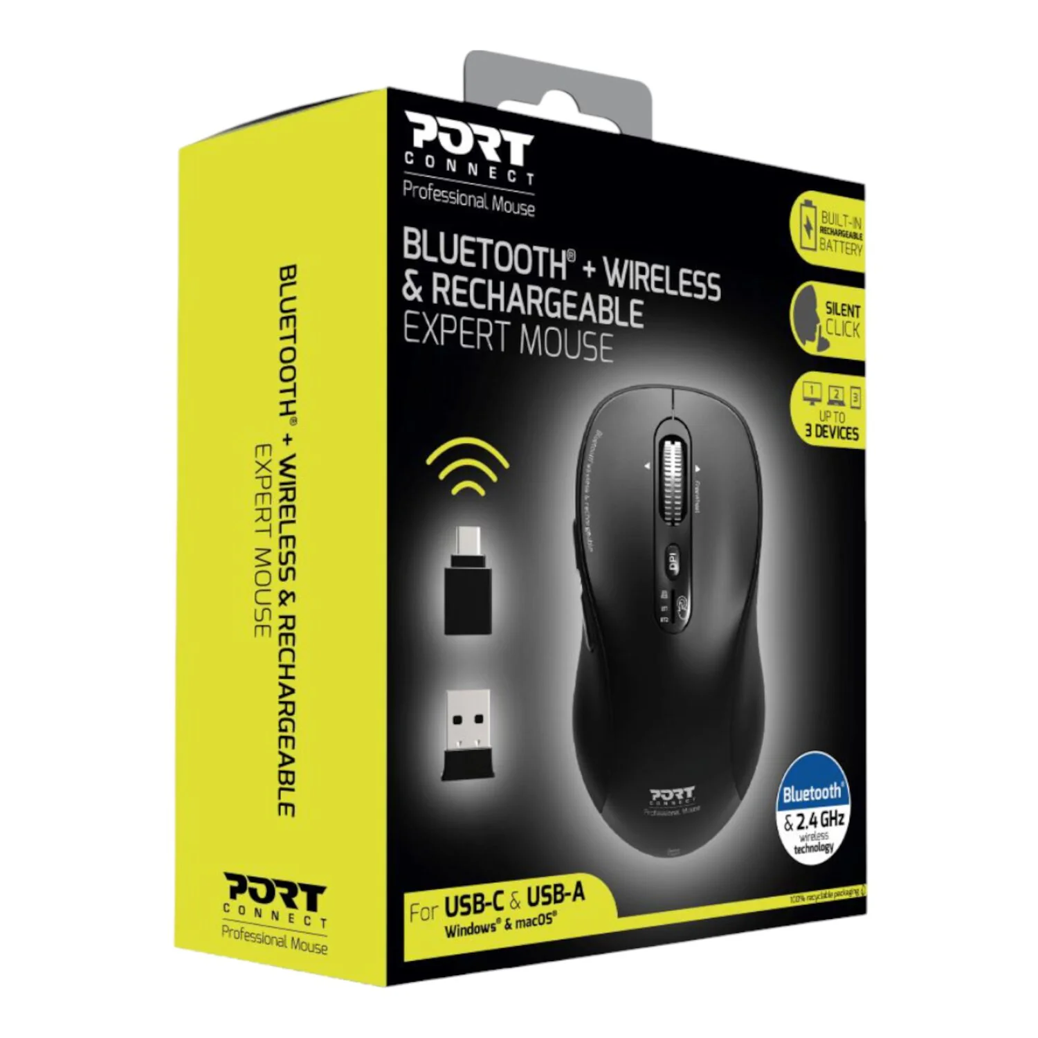 Port Connect Expert Wireless Bluetooth® Mouse - Image 5