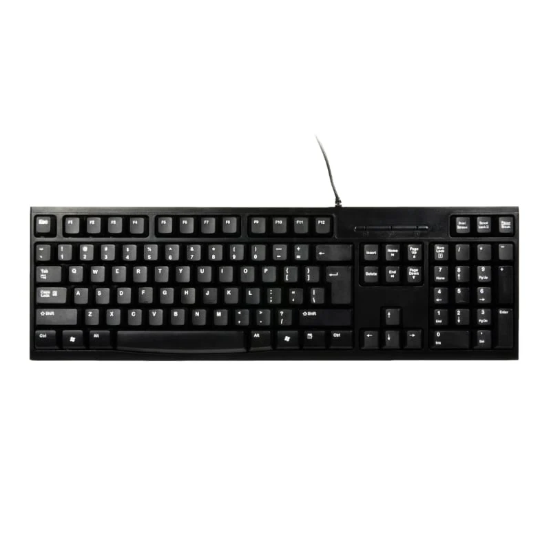 Port Connect Office Budget Wired Keyboard-Black - Image 3
