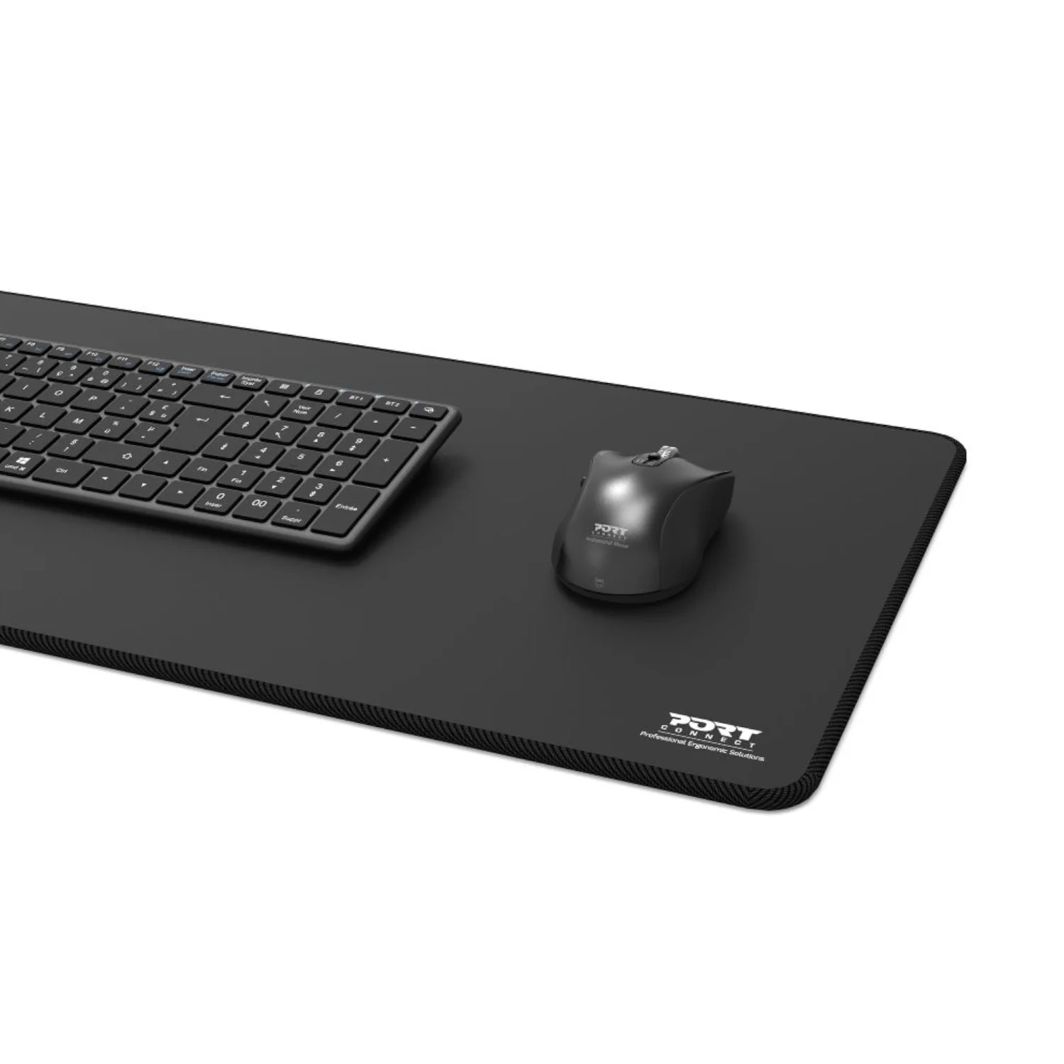 Port Connect Professional Desk Pad - Black (300 x 700mm) - Image 3