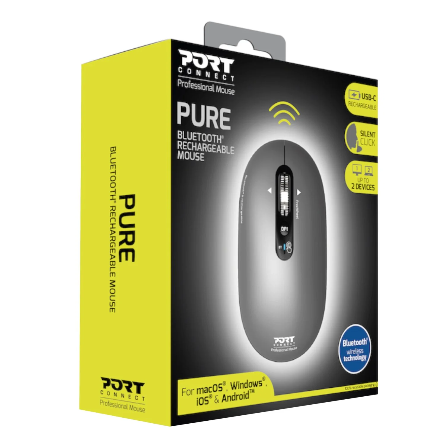 Port Connect PURE Bluetooth Rechargeable Mouse - Image 5