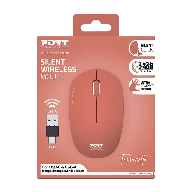 Port Connect MOUSE COLLECTION II WIRELESS Terracota - Image 5