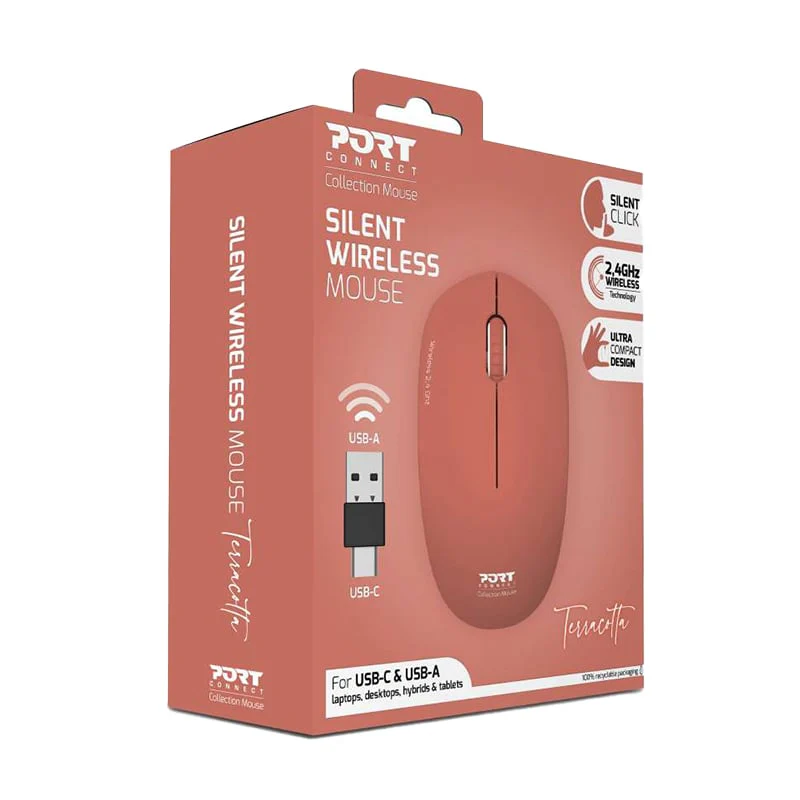 Port Connect MOUSE COLLECTION II WIRELESS Terracota - Image 6