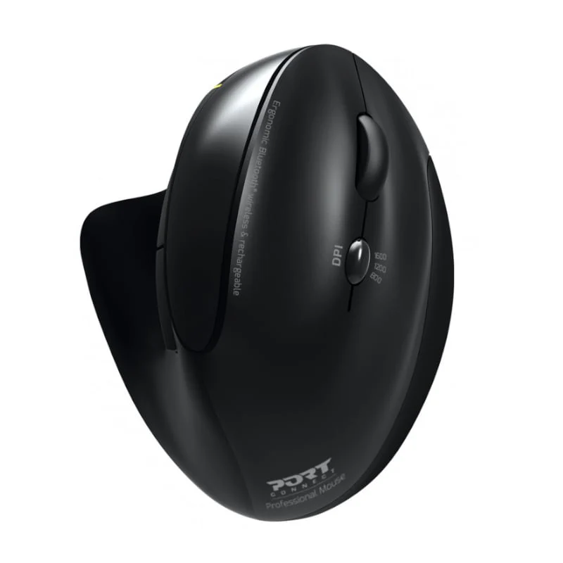 Port Connect Wireless Rechargeable Ergonoc Mouse Bluetooth- Black - Image 5