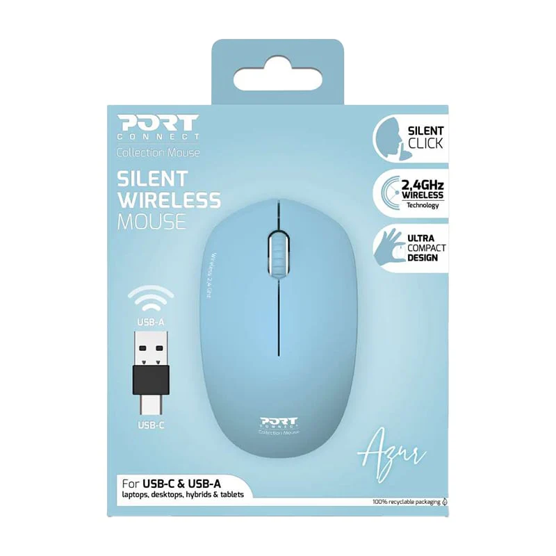 Port Connect Wireless Mouse – Azur - Image 5