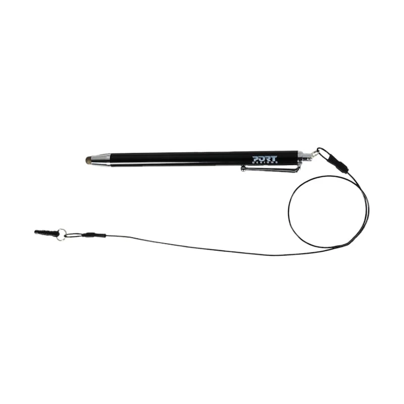 Port Designs Metallic Tip Stylus with 40cm Cable - Black - Image 3