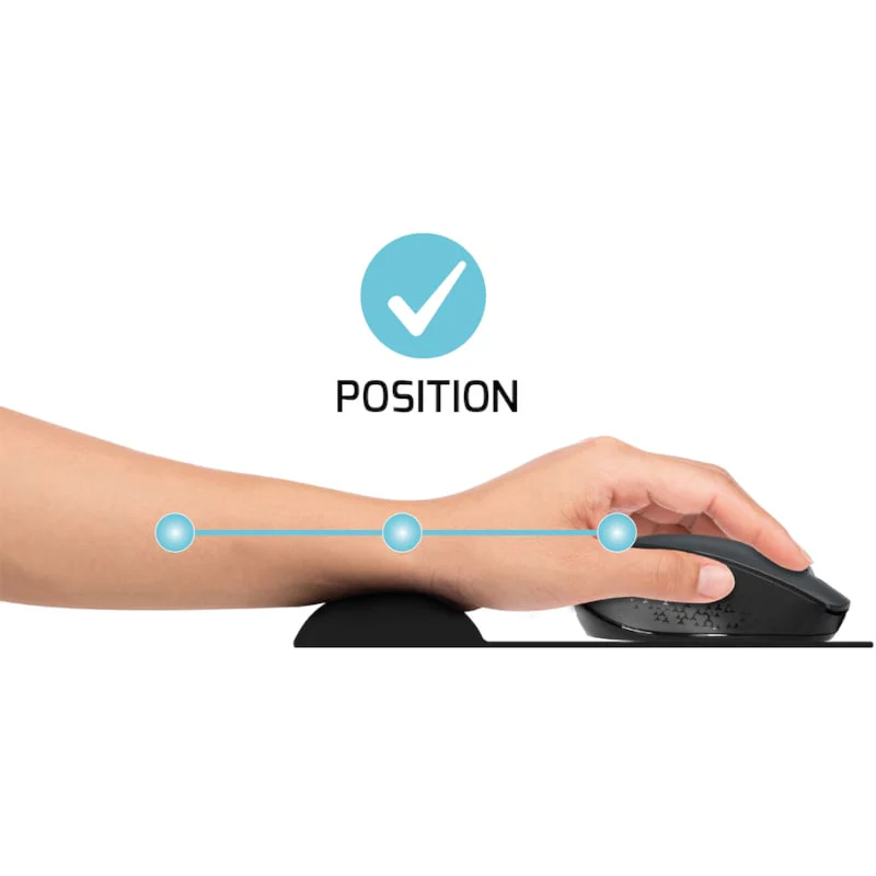 Port Ergonomic Gel Mouse Pad - Black - Image 3