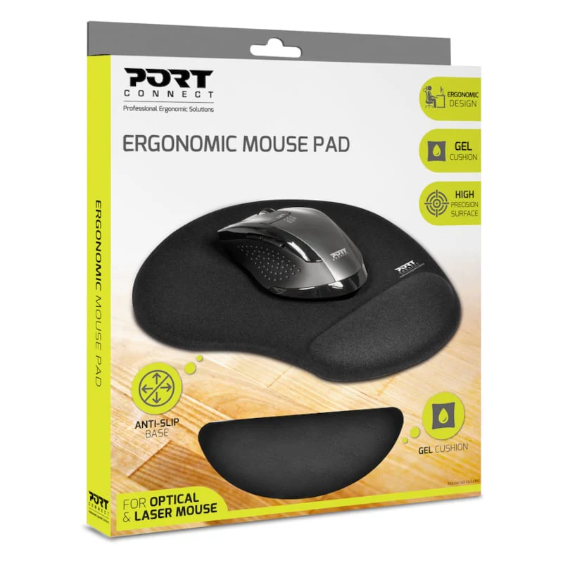 Port Ergonomic Gel Mouse Pad - Black - Image 5