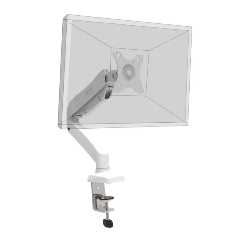 PORT Monitor Arm VESA Single Screen - White - Image 2
