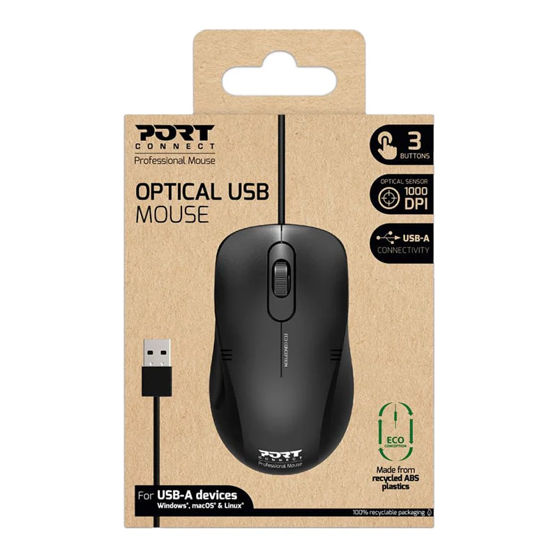 Port Connect Optical USB Mouse - Image 4